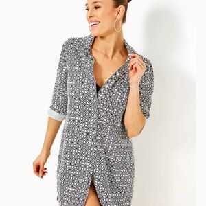 Sea View Linen Cover-Up medium